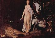 Gustav Klimt Weiblicher Akt mit Tieren in einer Landschaft USA oil painting artist